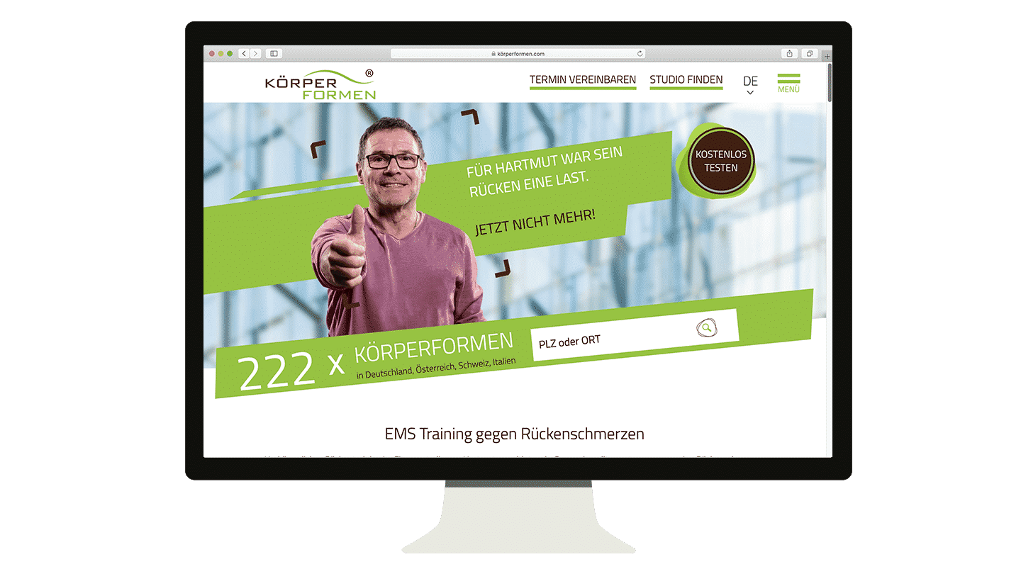 Körperformen Website Content