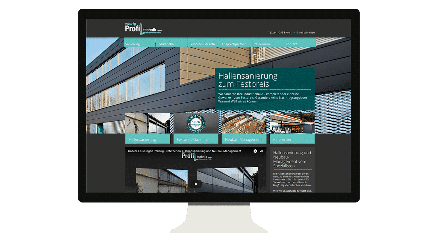 Wierig Profiltechnik Website Relaunch