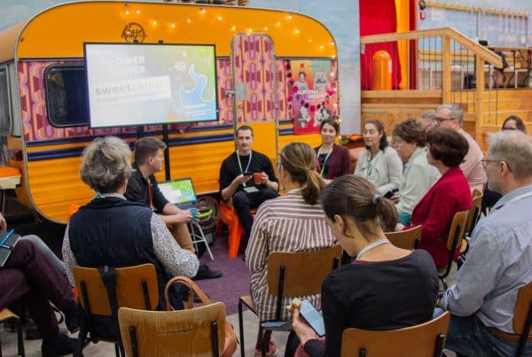 Gesprächsrunde beim Sweetcamp, Barcamp-Format des Süßstoff-Verband, Eventmanagement