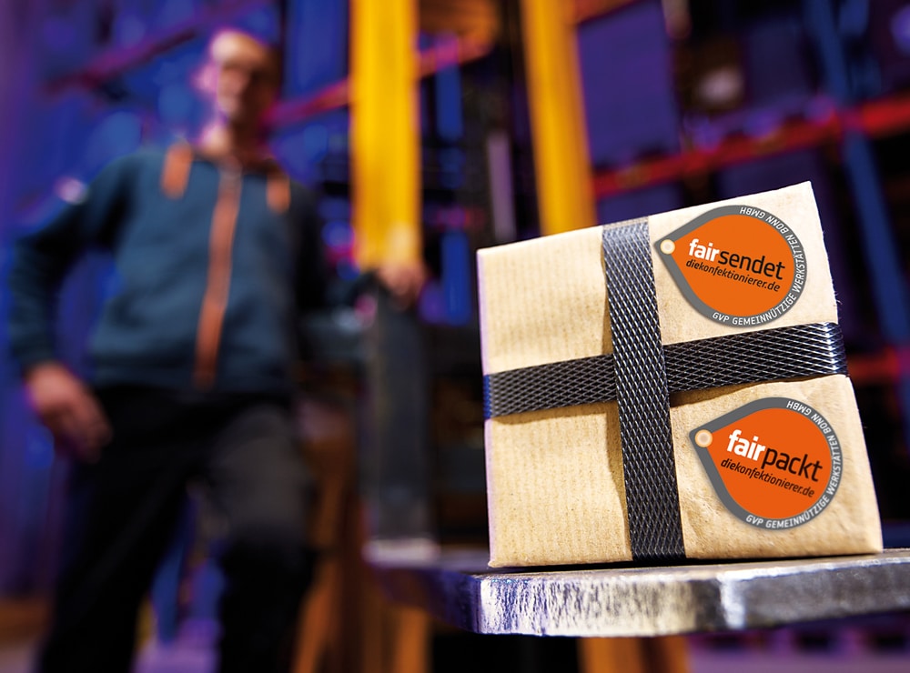 fairsendet und fairpackt WfbM Branding