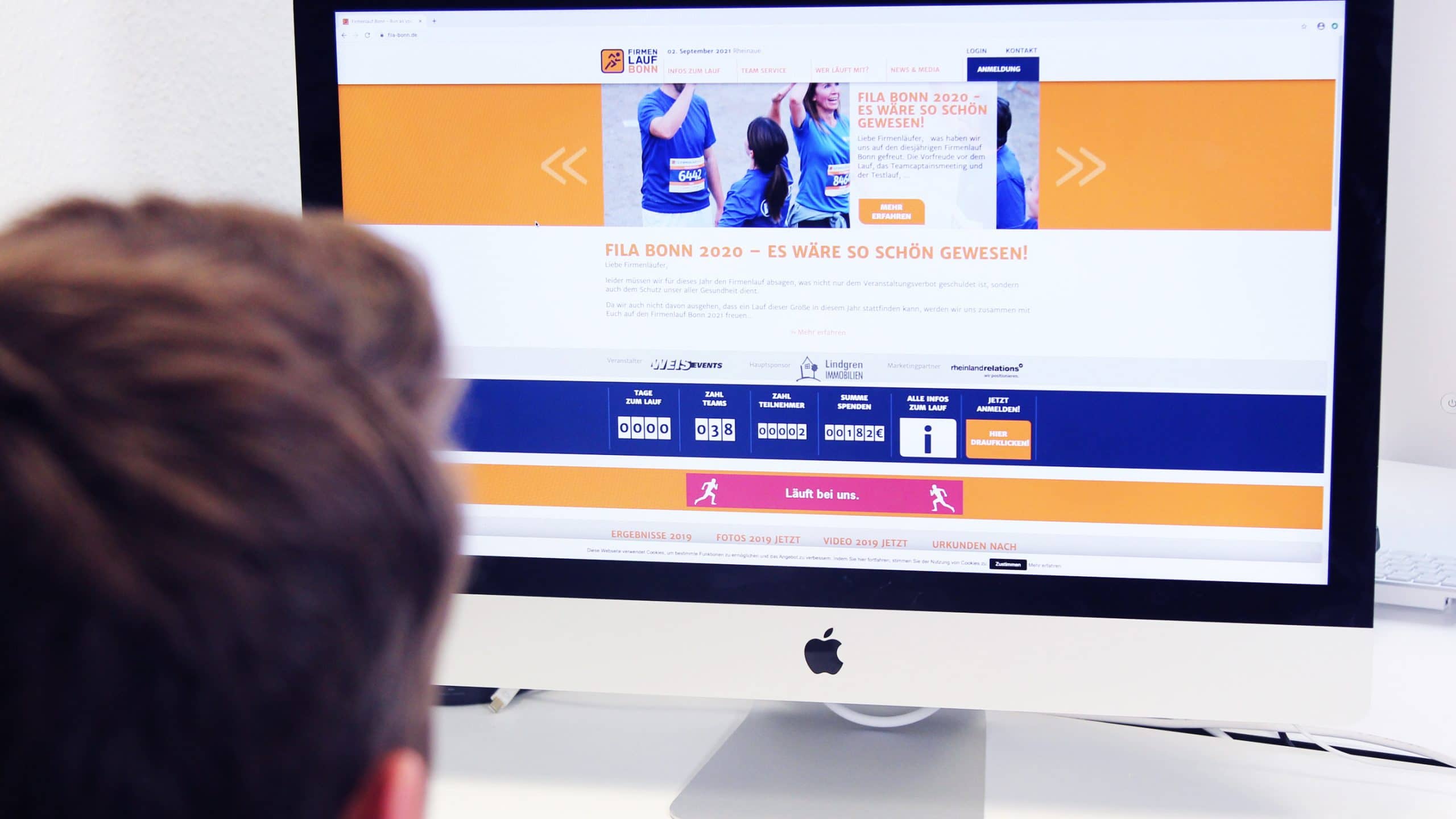 Ansicht Firmenlauf Website