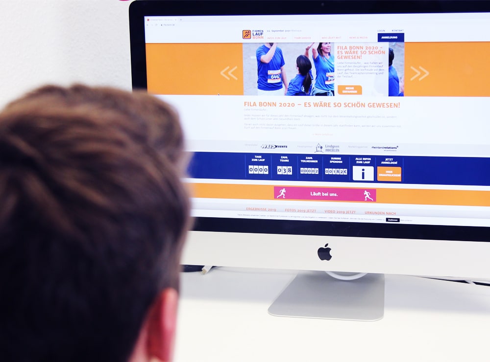Ansicht Firmenlauf Website