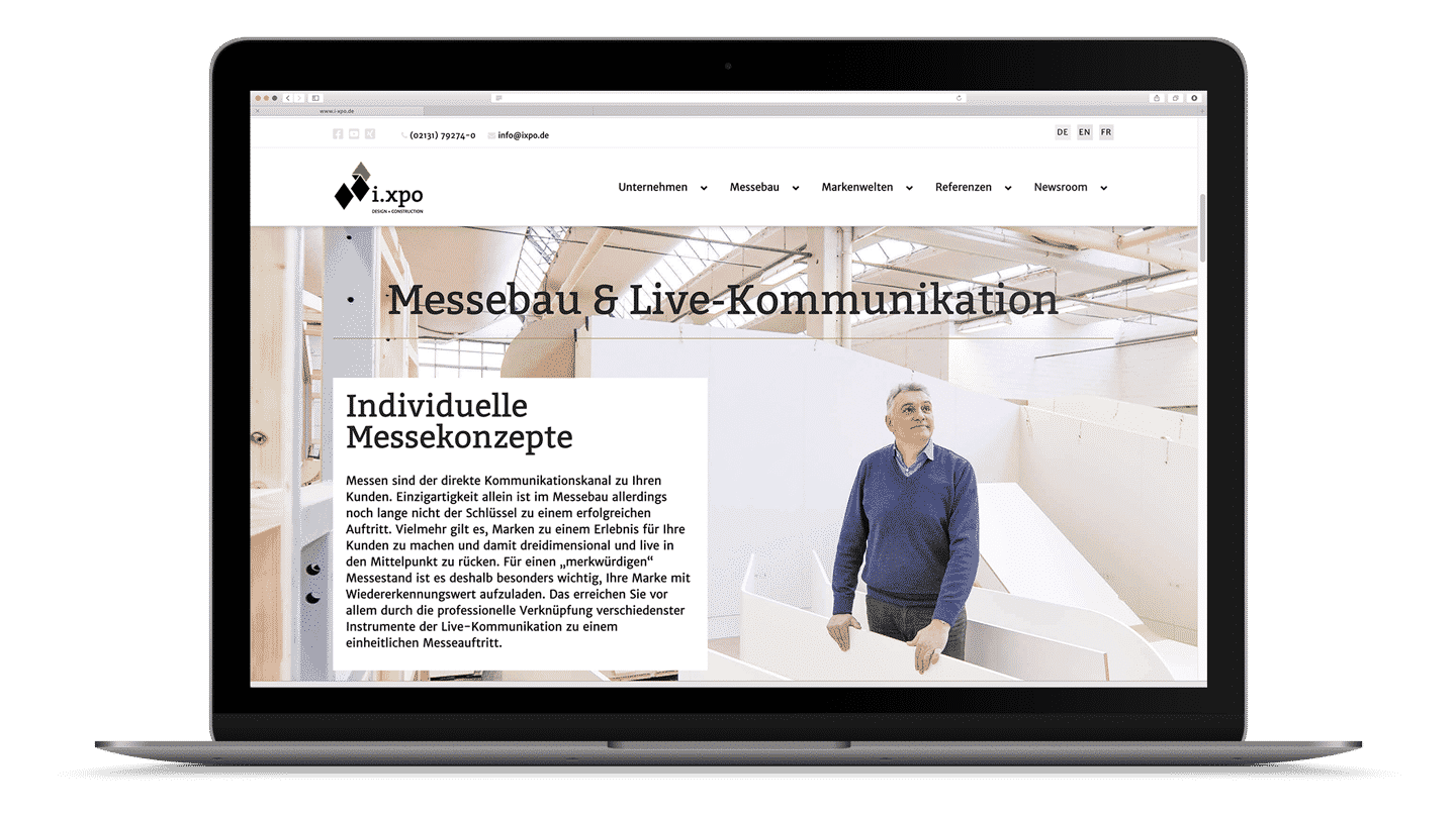 Screenshot neue Webseite i.xpo