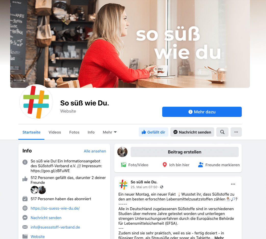 Verbraucheraufklärung Facebook