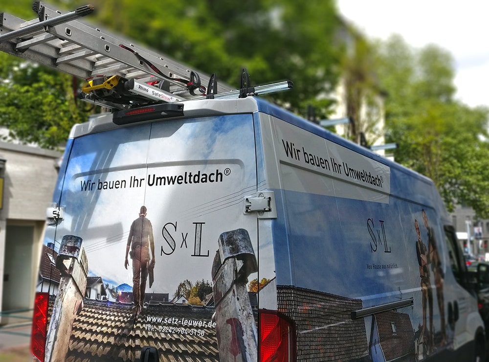 Setz Leuwer Dachdecker Fahrzeugbeschriftung